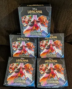 Disney Lorcana Rise Of The Floodborn Lot 5 Illumineer's Trove & 4 Starter Decks - Image 3