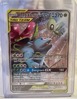 Pokemon TCG Celebi & Venusaur GX SM167 Black Star Promo Holo Card - Image 3