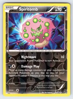 Spiritomb 62/114 2016 XY Steam Siege Pokemon Card Reverse Holo Rare - Nm - Image 1