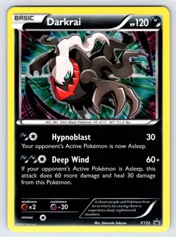 Darkrai XY22 2014 XY Black Star Promo Pokemon Card Cosmos Holo Exclusive - Lp - Image 1