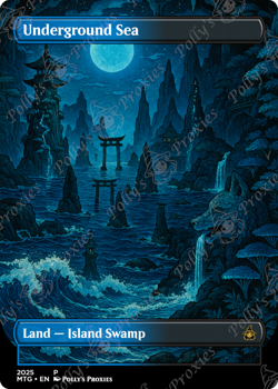 Underground Sea FOIL Original Dual Land Proxy Card Custom Japanese Art Design - Image 3
