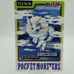 Pokemon Cards Bandai Carddass Vaporeon File No.134 1997 EX Japanese i958 - Image 1