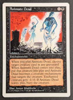 MTG Card - 1x Animate Dead - Magic Core Set Fifth Edition (5th) - NM/LP, Vintage - Image 1
