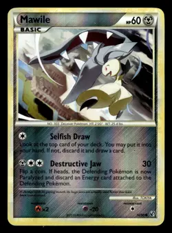 Mawile 56/90 Reverse Holo HGSS Undaunted Pokemon Card - 1 - Image 1