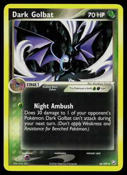 Pokemon Card - Dark Golbat Team Rocket Returns 34/109 Uncommon - Image 1