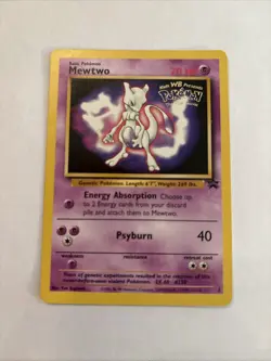 NM-Mewtwo Kids WB Presents Pokemon The First Movie Rare 1995 pokemon card No. 3 - Image 1