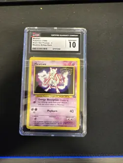 CGC 10 GEM MINT Mewtwo # 3 WB Movie WOTC Black Star PROMO Pokemon Card - Image 1