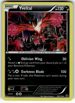 Yveltal 65/114 XY - Steam Siege LP Pokemon Card TCG - Image 1
