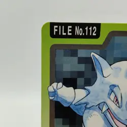 Pokemon Cards Bandai Carddass Rhydon File No.112 1997 VG Japanese i947 - Image 2