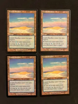 x4 Lonely Sandbar [Onslaught] Magic MTG Cards LP - Image 1