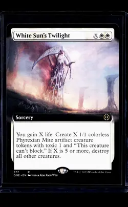 2023 MTG Magic The Gathering ONE Phyrexia Extended Art #377 White Sun's Twilight - Image 1