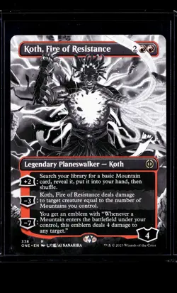 MTG Magic The Gathering ONE Phyrexia One Borderless #338 Koth Fire of Resistance - Image 1