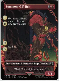 MTG Summon: G.F. Ifrit (Borderless) Foil NM FINAL FANTASY Magic 369 - Image 1