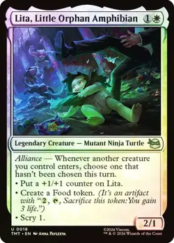 NM Foil Lita, Little Orphan Amphibian, MTG, TMNT, Magic the Gathering, 19 - Image 1