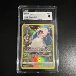 Pokemon Snorlax Ultra Rare Holo CGC 9 Swsh11: Lost Origin TG10/TG30 Basic 150 HP - Image 1