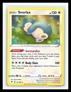 💥 2020 Snorlax 131/185 Swsh04: Vivid Voltage Holo Pokemon TCG - Image 1