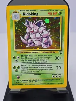 Pokemon Nidoking Base Set Holo 2 Rare 11/130 NM/LP Wizards 1999 Card - Image 1