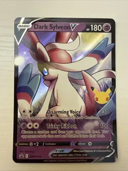 Pokemon TCG Dark Sylveon V SWSH134 Full Art Black Star Promo Rare Holo NM - Image 1