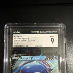 Pokemon Kyogre V Ultra Rare Holo CGC 9 Crown Zenith 037/159 Basic 230 HP - Image 2
