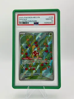 2025 POKEMON MEG EN-MEGA EVOLUTION ILLUSTRATION RARE #136 SHUCKLE PSA 10 - Image 1