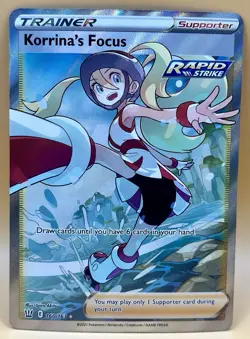 Korrina’s Focus 160/163 – Battle Styles Full Art Ultra Rare – NM – 2021 Pokemon - Image 1