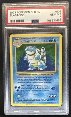 2023 Pokemon Classic Collection Blastoise & Suicune ex Deck #003/034 PSA 10 - Image 1