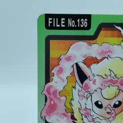 Pokemon Cards Bandai Carddass Flareon File No.136 1997 EX Japanese i960 - Image 2