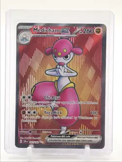 MEDICHAM EX 2024 POKEMON STELLAR CROWN ULTRA RARE 161/142 Q4348 - Image 1
