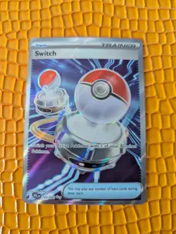 Switch 123/094 PFL Full Art trainer Item Pokemon Card - Image 1