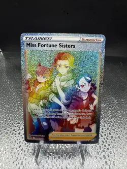 Pokemon TCG Miss Fortune Sisters 209/196 Lost Origin Secret Rare Holo Card - Image 1