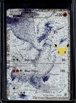 2021 Pokemon SWSH Celebrations Reshiram Classic Collection #113/114 - Image 1