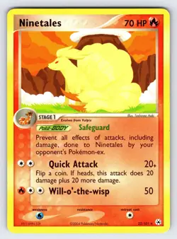 Ninetales 22/101 2004 EX Hidden Legends Pokemon Card TCG Non Holo Rare - Lp/Vlp - Image 1
