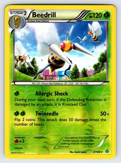 Beedrill 3/160 2015 XY Primal Clash Pokemon Card TCG Reverse Holo Rare - Nm/Vlp - Image 1