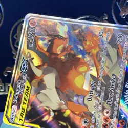 Pokemon 2019 Tag Team Reshiram & Charizard GX SM201 Sm Holo MP - Image 3