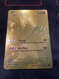 Pokemon Reshiram 114/113 Full Art Secret Rare Legendary Treasures LTR - Image 1