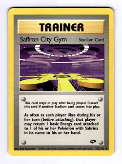 Saffron City Gym Gym Challenge #122 (2000) Uncommon NM Pokemon - Image 1