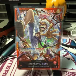 Monkey.D.Luffy ST21-001 - One Piece TCG Gear 5 Foil MINT Leader only - Image 3