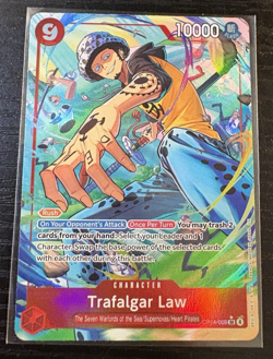 One Piece TCG English OP14-009 Trafalgar Law Alt Art Parallel - Image 1