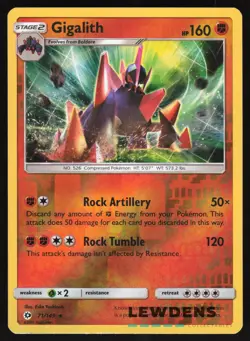 Gigalith - 71/149 - Reverse Holo Holo Rare - Sun & Moon Base - Pokemon Card - Image 1