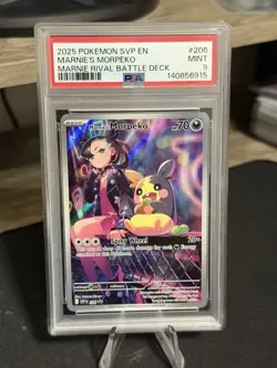2025 Pokemon Marnie’s Morpeko 206 Sv: Scarlet & Violet Promo Cards Holo PSA 9 - Image 1