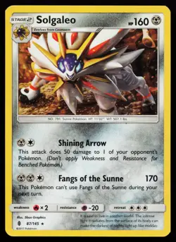 Solgaleo 087/145 Cracked Ice Holo Rare Deck Pokemon Card - Image 1