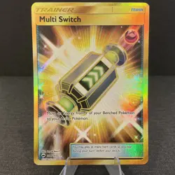 Multi Switch 164/147 Burning Shadows Gold Secret Rare Holo Full Art Pokemon Card - Image 1