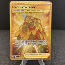 Leafy Camo Poncho 214/195 Silver Tempest Gold Secret Rare Full Art Holo Card - Image 1