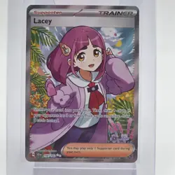 Pokemon Lacey Full Art Trainer Stellar Crown 166/142 Ultra Rare Supporter Card - Image 1