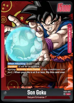 FB04-001 Son Goku Custom Leader Card - Dragon Ball Fusion World TCG - Orica - Image 3