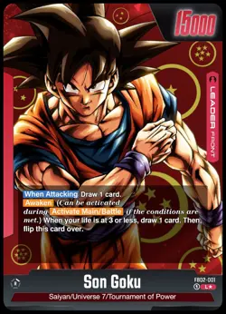 FB02-001 Son Goku Custom Leader Card - Dragon Ball Fusion World TCG - Orica - Image 3