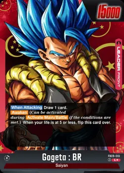 FB09-001 Gogeta : BR Custom Leader Card - Dragon Ball Fusion World - Orica - Image 1