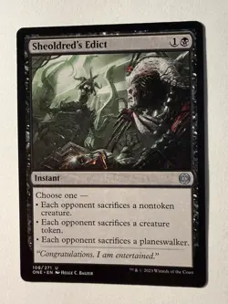 Sheoldred's Edict Phyrexia All Will Be One Regular NM MTG - Image 1