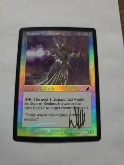 Zealous Inquisitor FOIL SIGNED By Wayne England Mtg Magic The Gathering - Image 1