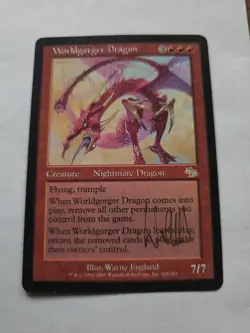 Worldgorger Dragon SIGNED By Wayne England Mtg Magic The Gathering - Image 1